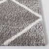 SAFAVIEH Area Rug 8×10 – Tahoe Shag Collection – Large – Black & White, Trellis Pattern, Non-Shedding & Easy Cleaning, Plush Thick Pile, Ideal for Living Room, Bedroom, Dining Space (THO676Z)(Grey/White)
