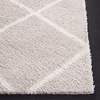 SAFAVIEH Area Rug 8×10 – Tahoe Shag Collection – Large – Black & White, Trellis Pattern, Non-Shedding & Easy Cleaning, Plush Thick Pile, Ideal for Living Room, Bedroom, Dining Space (THO676Z)(Silver/White)