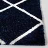 SAFAVIEH Area Rug 8×10 – Tahoe Shag Collection – Large – Black & White, Trellis Pattern, Non-Shedding & Easy Cleaning, Plush Thick Pile, Ideal for Living Room, Bedroom, Dining Space (THO676Z)(Navy/White)