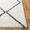 SAFAVIEH August Shag Collection Area Rug – 9′ x 12′, Ivory & Grey, Moroccan Diamond Design, Non-Shedding & Easy Care, 1.25-inch Thick Ideal for High Traffic Areas in Living Room, Bedroom (AUG572F)(Ivory/Black)