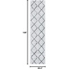 SAFAVIEH August Shag Collection Area Rug – 9′ x 12′, Ivory & Grey, Moroccan Diamond Design, Non-Shedding & Easy Care, 1.25-inch Thick Ideal for High Traffic Areas in Living Room, Bedroom (AUG572F)(Ivory/Grey)