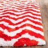 SAFAVIEH Barcelona Shag Collection Area Rug – 9′ x 12′, Graphite & Ivory, Handmade Chevron, 1.75-inch Thick Ideal for High Traffic Areas in Living Room, Bedroom (BSG320D)(Ivory/Rust)