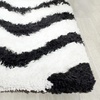 SAFAVIEH Barcelona Shag Collection Area Rug – 9′ x 12′, Graphite & Ivory, Handmade Chevron, 1.75-inch Thick Ideal for High Traffic Areas in Living Room, Bedroom (BSG320D)(Ivory/Black)