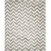 SAFAVIEH Barcelona Shag Collection Area Rug – 9′ x 12′, Graphite & Ivory, Handmade Chevron, 1.75-inch Thick Ideal for High Traffic Areas in Living Room, Bedroom (BSG320D)(Ivory/Silver)