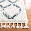 SAFAVIEH Berber Fringe Shag Collection Area Rug – 9′ x 12′, Cream & Blue, Moroccan Design, Non-Shedding & Easy Care, 1.2-inch Thick Ideal for High Traffic Areas in Living Room, Bedroom (BFG524A)(Cream/Blue)