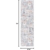 SAFAVIEH Berber Shag Collection Area Rug – 9′ x 12′, Blue Rust & Ivory, Modern Abstract Design, Non-Shedding & Easy Care, 1.25-inch Thick Ideal for High Traffic Areas in Living Room, Bedroom (BER569A)(Blue Rust/Ivory)