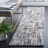 SAFAVIEH Berber Shag Collection Area Rug – 9′ x 12′, Blue Rust & Ivory, Modern Abstract Design, Non-Shedding & Easy Care, 1.25-inch Thick Ideal for High Traffic Areas in Living Room, Bedroom (BER569A)(Grey/Dark Grey)