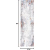 SAFAVIEH Berber Shag Collection Area Rug – 9′ x 12′, Blue Rust & Ivory, Modern Abstract Design, Non-Shedding & Easy Care, 1.25-inch Thick Ideal for High Traffic Areas in Living Room, Bedroom (BER543A)(Blue Rust/Ivory)