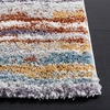 SAFAVIEH Berber Shag Collection Area Rug – 9′ x 12′, Blue Rust & Ivory, Stripe Design, Non-Shedding & Easy Care, 1.25-inch Thick Ideal for High Traffic Areas in Living Room, Bedroom (BER565A)(Blue Rust/Ivory)