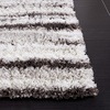 SAFAVIEH Berber Shag Collection Area Rug – 9′ x 12′, Blue Rust & Ivory, Stripe Design, Non-Shedding & Easy Care, 1.25-inch Thick Ideal for High Traffic Areas in Living Room, Bedroom (BER565A)(Grey/Dark Grey)