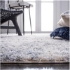 SAFAVIEH Berber Shag Collection Area Rug – 9′ x 12′, Ivory & Blue, Modern Abstract Design, Non-Shedding & Easy Care, 1.2-inch Thick Ideal for High Traffic Areas in Living Room, Bedroom (BER274B)(Ivory/Blue)