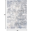 SAFAVIEH Berber Shag Collection Area Rug – 9′ x 12′, Ivory & Blue, Modern Abstract Design, Non-Shedding & Easy Care, 1.2-inch Thick Ideal for High Traffic Areas in Living Room, Bedroom (BER274B)(Ivory/Grey)