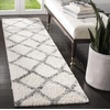SAFAVIEH Berber Shag Collection Area Rug – 9′ x 12′, Ivory & Grey, Moroccan Design, Non-Shedding & Easy Care, 1.2-inch Thick Ideal for High Traffic Areas in Living Room, Bedroom (BER215B)(Ivory/Grey)