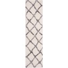 SAFAVIEH Berber Shag Collection Area Rug – 9′ x 12′, Ivory & Grey, Moroccan Design, Non-Shedding & Easy Care, 1.2-inch Thick Ideal for High Traffic Areas in Living Room, Bedroom (BER215B)(Ivory/Grey)