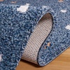 SAFAVIEH Calico Shag Collection Area Rug – 9′ x 12′, Blue & Ivory, Polka Dot Design, Non-Shedding & Easy Care, 1.6-inch Thick Ideal for High Traffic Areas in Living Room, Bedroom (CLC102M)(Blue/Ivory)