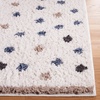 SAFAVIEH Calico Shag Collection Area Rug – 9′ x 12′, Blue & Ivory, Polka Dot Design, Non-Shedding & Easy Care, 1.6-inch Thick Ideal for High Traffic Areas in Living Room, Bedroom (CLC102M)(Ivory/Taupe)