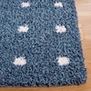 SAFAVIEH Calico Shag Collection Area Rug – 9′ x 12′, Blue & Ivory, Polka Dot Design, Non-Shedding & Easy Care, 1.6-inch Thick Ideal for High Traffic Areas in Living Room, Bedroom (CLC102M)(Blue/Ivory)