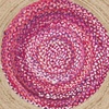 SAFAVIEH Cape Cod Collection Area Rug – 6′ Round, Beige & Natural, Handmade Boho Fringe Jute & Cotton, Ideal for High Traffic Areas in Living Room, Bedroom (CAP701B)(Pink/Natural)
