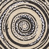 SAFAVIEH Cape Cod Collection Area Rug – 6′ Round, Blue & Natural, Handmade Braided Jute & Cotton, Ideal for High Traffic Areas in Living Room, Bedroom (CAP209L)(Black/Ivory)
