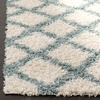SAFAVIEH Dallas Shag Collection Area Rug – 8’6″ x 12′, Dark Grey & Ivory, Trellis Design, Non-Shedding & Easy Care, 1.5-inch Thick Ideal for High Traffic Areas in Living Room, Bedroom (SGDS258A)(Ivory/Seafoam)