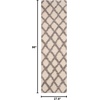 SAFAVIEH Dallas Shag Collection Area Rug – 8’6″ x 12′, Dark Grey & Ivory, Trellis Design, Non-Shedding & Easy Care, 1.5-inch Thick Ideal for High Traffic Areas in Living Room, Bedroom (SGDS258A)(Ivory/Grey)