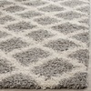 SAFAVIEH Dallas Shag Collection Area Rug – 8’6″ x 12′, Dark Grey & Ivory, Trellis Design, Non-Shedding & Easy Care, 1.5-inch Thick Ideal for High Traffic Areas in Living Room, Bedroom (SGDS258A)(Grey/Ivory)