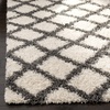 SAFAVIEH Dallas Shag Collection Area Rug – 8’6″ x 12′, Dark Grey & Ivory, Trellis Design, Non-Shedding & Easy Care, 1.5-inch Thick Ideal for High Traffic Areas in Living Room, Bedroom (SGDS258A)(Ivory/Dark Grey)