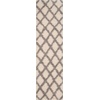 SAFAVIEH Dallas Shag Collection Area Rug – 8’6″ x 12′, Dark Grey & Ivory, Trellis Design, Non-Shedding & Easy Care, 1.5-inch Thick Ideal for High Traffic Areas in Living Room, Bedroom (SGDS258A)(Ivory/Grey)