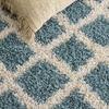 SAFAVIEH Dallas Shag Collection Area Rug – 8’6″ x 12′, Dark Grey & Ivory, Trellis Design, Non-Shedding & Easy Care, 1.5-inch Thick Ideal for High Traffic Areas in Living Room, Bedroom (SGDS258A)(Seafoam/Ivory)