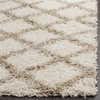 SAFAVIEH Dallas Shag Collection Area Rug – 8’6″ x 12′, Dark Grey & Ivory, Trellis Design, Non-Shedding & Easy Care, 1.5-inch Thick Ideal for High Traffic Areas in Living Room, Bedroom (SGDS258A)(Ivory/Beige)