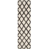 SAFAVIEH Dallas Shag Collection Area Rug – 8’6″ x 12′, Dark Grey & Ivory, Trellis Design, Non-Shedding & Easy Care, 1.5-inch Thick Ideal for High Traffic Areas in Living Room, Bedroom (SGDS258A)(Ivory/Dark Grey)