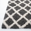 SAFAVIEH Dallas Shag Collection Area Rug – 8’6″ x 12′, Dark Grey & Ivory, Trellis Design, Non-Shedding & Easy Care, 1.5-inch Thick Ideal for High Traffic Areas in Living Room, Bedroom (SGDS258A)(Dark Grey/Ivory)