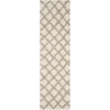 SAFAVIEH Dallas Shag Collection Area Rug – 8’6″ x 12′, Dark Grey & Ivory, Trellis Design, Non-Shedding & Easy Care, 1.5-inch Thick Ideal for High Traffic Areas in Living Room, Bedroom (SGDS258A)(Ivory/Beige)