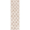 SAFAVIEH Dallas Shag Collection Area Rug – 8’6″ x 12′, Dark Grey & Ivory, Trellis Design, Non-Shedding & Easy Care, 1.5-inch Thick Ideal for High Traffic Areas in Living Room, Bedroom (SGDS258A)(Beige/Ivory)