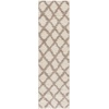 SAFAVIEH Dallas Shag Collection Area Rug – 8’6″ x 12′, Dark Grey & Ivory, Trellis Design, Non-Shedding & Easy Care, 1.5-inch Thick Ideal for High Traffic Areas in Living Room, Bedroom (SGDS258A)(Ivory/Beige)