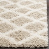 SAFAVIEH Dallas Shag Collection Area Rug – 8’6″ x 12′, Dark Grey & Ivory, Trellis Design, Non-Shedding & Easy Care, 1.5-inch Thick Ideal for High Traffic Areas in Living Room, Bedroom (SGDS258A)(Beige/Ivory)