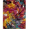 SAFAVIEH Fiesta Shag Collection Area Rug – 9′ x 12′, Multi, Abstract Rainbow Design, Non-Shedding & Easy Care, 0.5-inch Thick Ideal for High Traffic Areas in Living Room, Bedroom (FSG373M)
