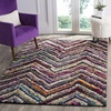 SAFAVIEH Fiesta Shag Collection Area Rug – 9′ x 12′, Multi, Modern Abstract Chevron Design, Non-Shedding & Easy Care, 0.5-inch Thick Ideal for High Traffic Areas in Living Room, Bedroom (FSG363M)(Multi Color)