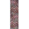 SAFAVIEH Fiesta Shag Collection Area Rug – 9′ x 12′, Multi, Modern Abstract Chevron Design, Non-Shedding & Easy Care, 0.5-inch Thick Ideal for High Traffic Areas in Living Room, Bedroom (FSG363M)(Multi Color)