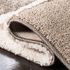 SAFAVIEH Florida Shag Collection Area Rug – 8’6″ x 12′, Dark Blue & Ivory, Abstract Design, Non-Shedding & Easy Care, 1.2-inch Thick Ideal for High Traffic Areas in Living Room, Bedroom (SG473-6511)(Brown/Ivory)