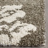 SAFAVIEH Florida Shag Collection Area Rug – 8’6″ x 12′, Grey & Beige, Floral Design, Non-Shedding & Easy Care, 1.2-inch Thick Ideal for High Traffic Areas in Living Room, Bedroom (SG458-8013)(Smoke/Beige)