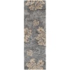 SAFAVIEH Florida Shag Collection Area Rug – 8’6″ x 12′, Grey & Beige, Floral Design, Non-Shedding & Easy Care, 1.2-inch Thick Ideal for High Traffic Areas in Living Room, Bedroom (SG458-8013)(Grey/Beige)
