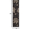 SAFAVIEH Florida Shag Collection Area Rug – 8’6″ x 12′, Grey & Beige, Floral Design, Non-Shedding & Easy Care, 1.2-inch Thick Ideal for High Traffic Areas in Living Room, Bedroom (SG458-8013)(Dark Brown/Smoke)