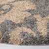 SAFAVIEH Florida Shag Collection Area Rug – 8’6″ x 12′, Grey & Beige, Floral Design, Non-Shedding & Easy Care, 1.2-inch Thick Ideal for High Traffic Areas in Living Room, Bedroom (SG458-8013)(Grey/Beige)