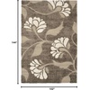 SAFAVIEH Florida Shag Collection Area Rug – 8’6″ x 12′, Smoke & Beige, Floral Design, Non-Shedding & Easy Care, 1.2-inch Thick Ideal for High Traffic Areas in Living Room, Bedroom (SG459-7913)