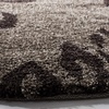 SAFAVIEH Florida Shag Collection Area Rug – 8’6″ x 12′, Smoke & Dark Brown, Floral Design, Non-Shedding & Easy Care, 1.2-inch Thick Ideal for High Traffic Areas in Living Room, Bedroom (SG456-7928)(Smoke/Dark Brown)