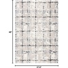 SAFAVIEH Fontana Shag Collection Area Rug – 9′ x 12′, Grey & Ivory, Modern Grid Design, Non-Shedding & Easy Care, 2-inch Thick Ideal for High Traffic Areas in Living Room, Bedroom (FNT868F)(Grey/Ivory)