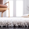 SAFAVIEH Fontana Shag Collection Area Rug – 9′ x 12′, Ivory & Grey, Modern Design, Non-Shedding & Easy Care, 2-inch Thick Ideal for High Traffic Areas in Living Room, Bedroom (FNT881A)(Ivory/Grey)