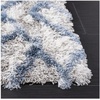 SAFAVIEH Horizon Shag Collection Area Rug – 9′ x 12′, Ivory & Rust, Modern Abstract Design, Non-Shedding & Easy Care, 2.5-inch Thick Ideal for High Traffic Areas in Living Room, Bedroom (HZN894P)(Ivory/Blue)