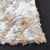 SAFAVIEH Horizon Shag Collection Area Rug – 9′ x 12′, Ivory & Rust, Modern Abstract Design, Non-Shedding & Easy Care, 2.5-inch Thick Ideal for High Traffic Areas in Living Room, Bedroom (HZN894P)(Ivory/Gold)